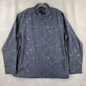 Travis Mathew Jacket Extra Large XL Black Blue Surfside Full Zip Windbreaker